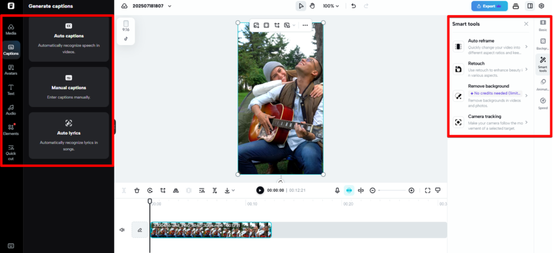 Video editor in Pippit