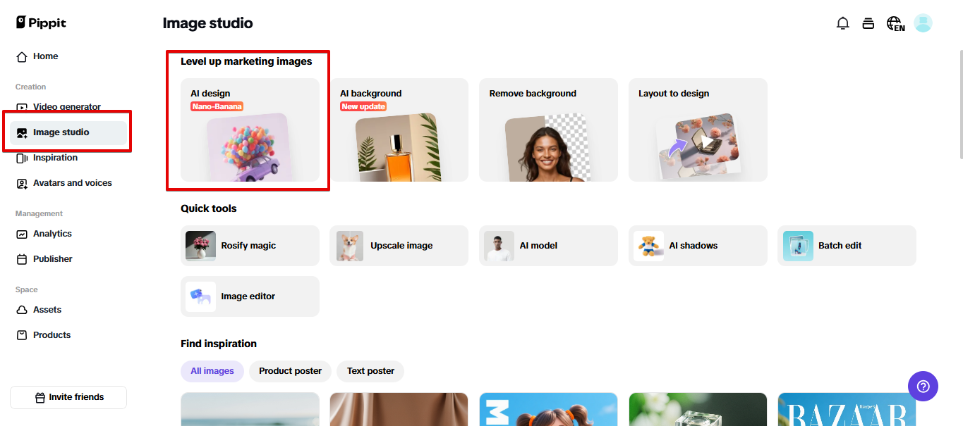 Opening AI design in Pippit