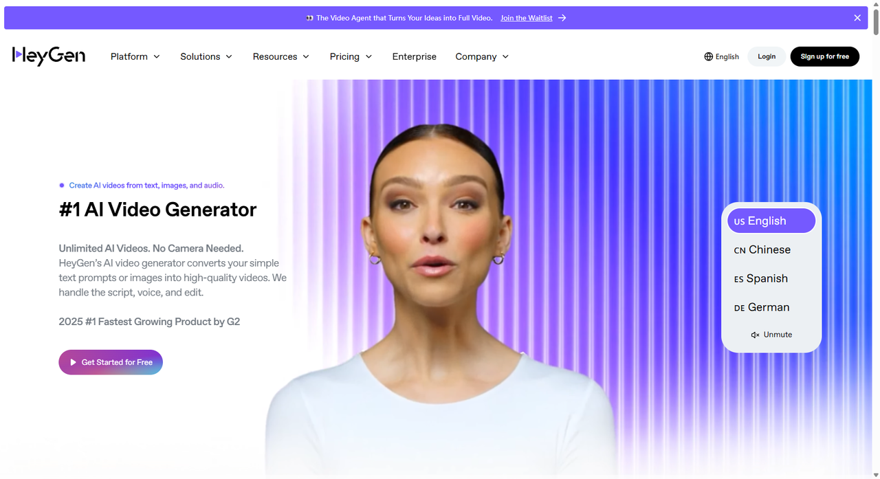 Generator wideo HeyGen AI