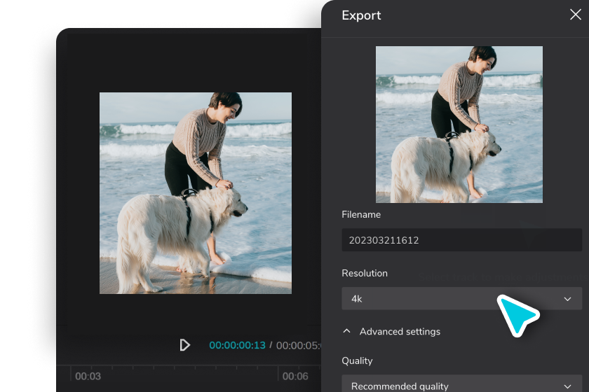 Stap 3: Exporteer en deel de vlogvideo gratis
