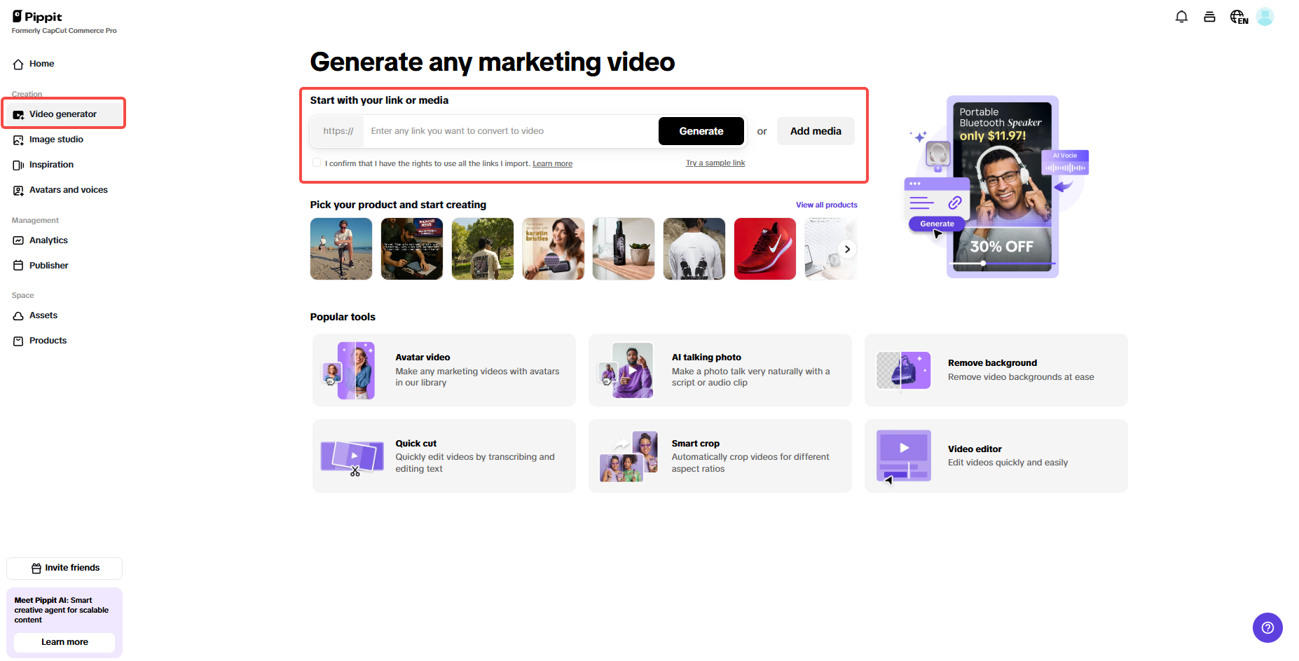 Generate a shopping video