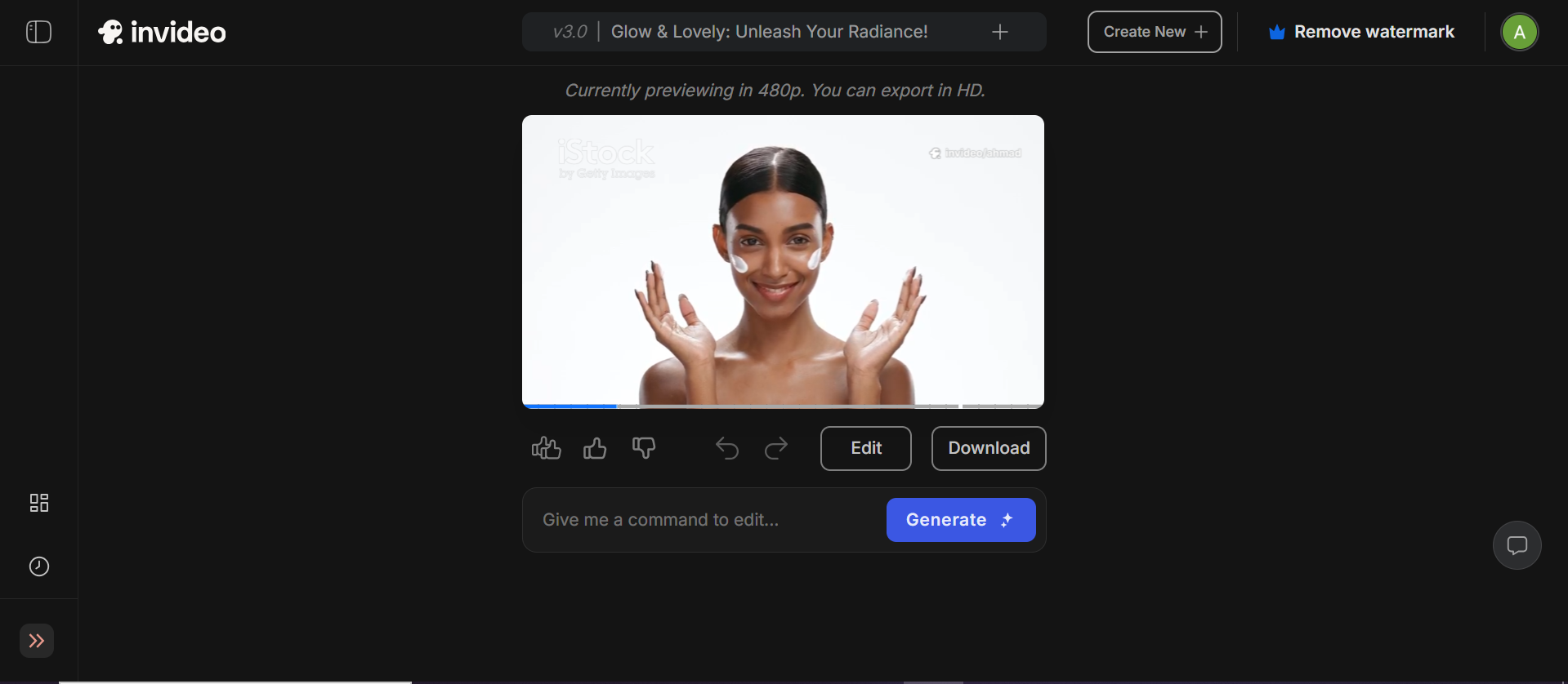 Invideo AI - an online AI video advertising generator