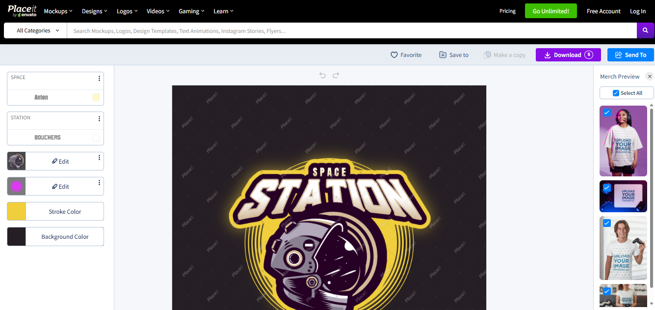 Pembuat logo tempat letak