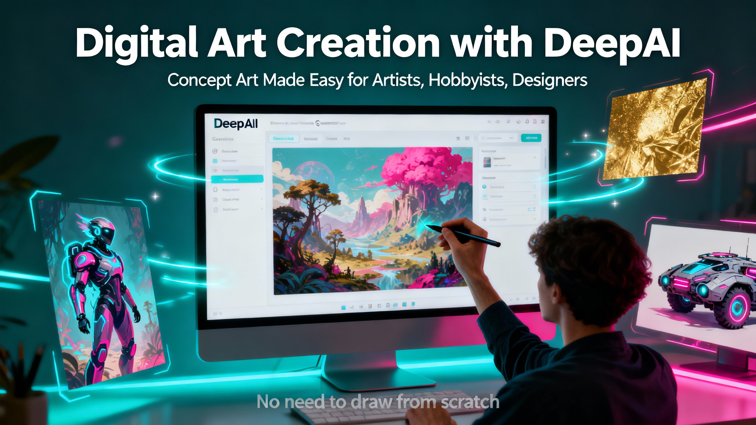 Digital art creation with DeepAI