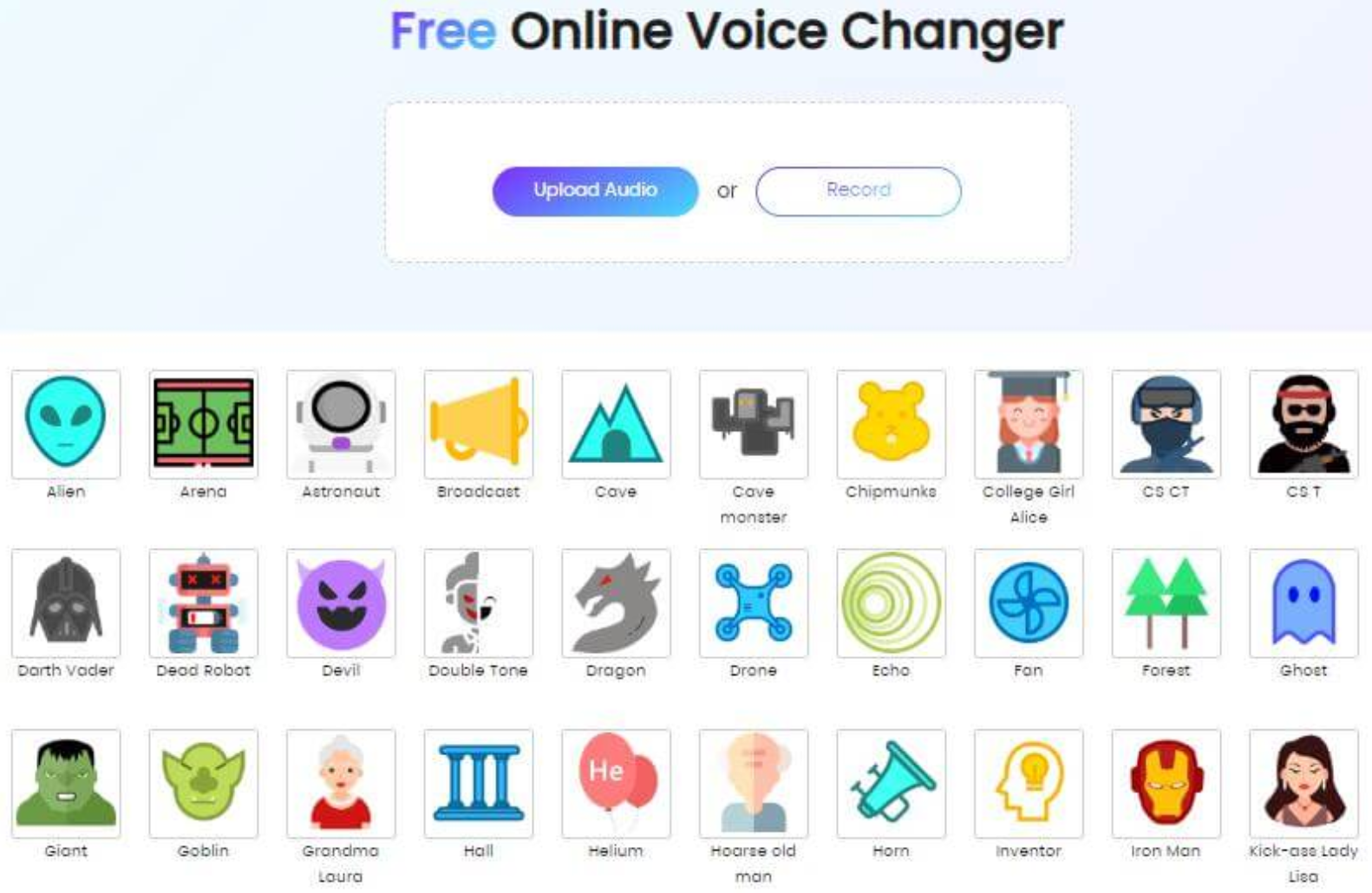 Interface of TopMediaAI - one of the best free online voice changer