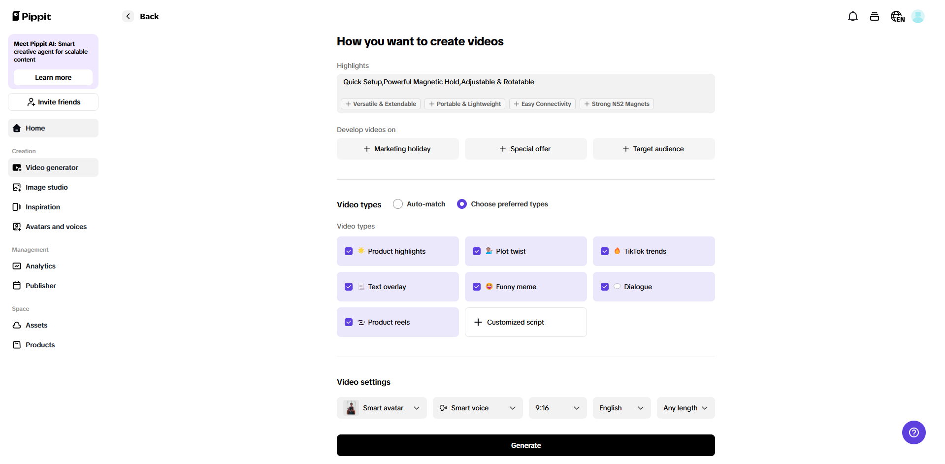 Customize your video settings