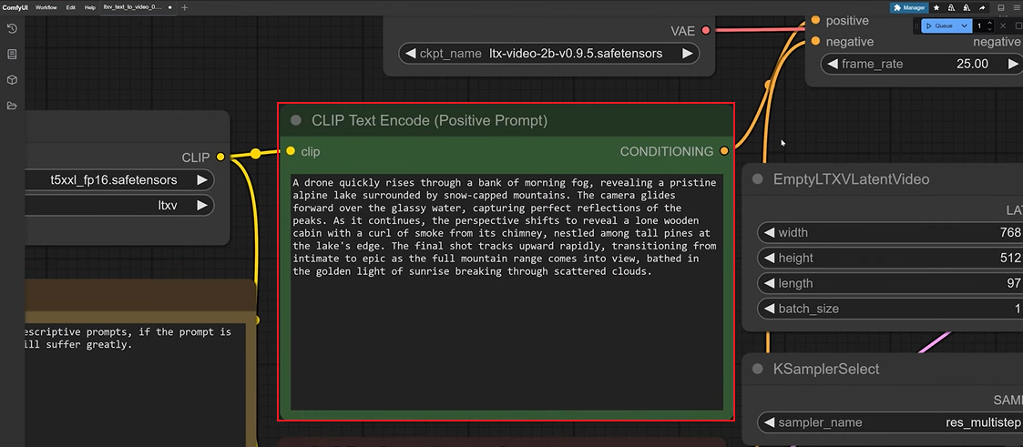 Write your prompt and Set Video Resolution