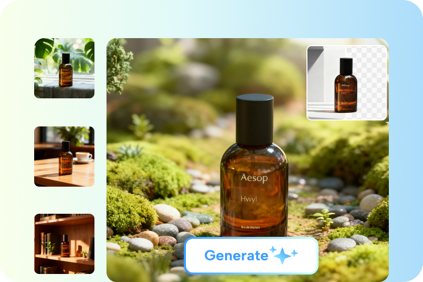 Realistic product mockup editing