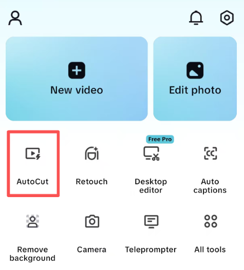 Selecteer "Auto-Clip" in het sjabloongedeelte