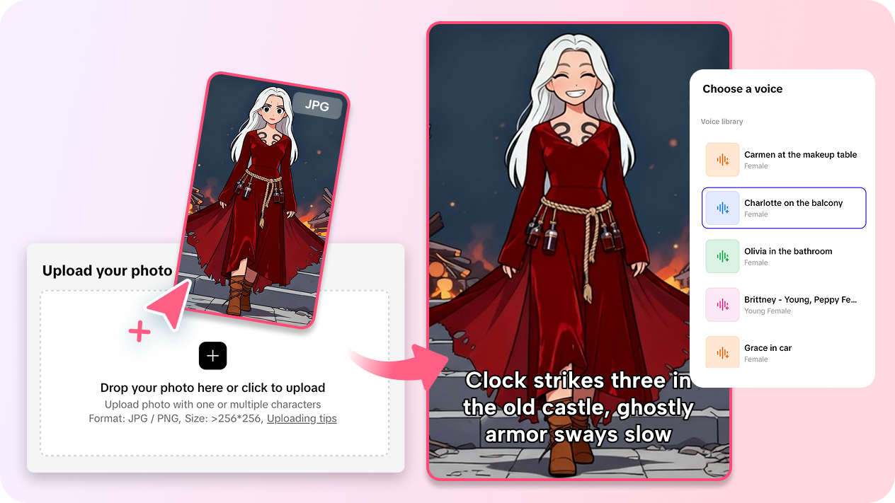 AI talking photo tool on Pippit