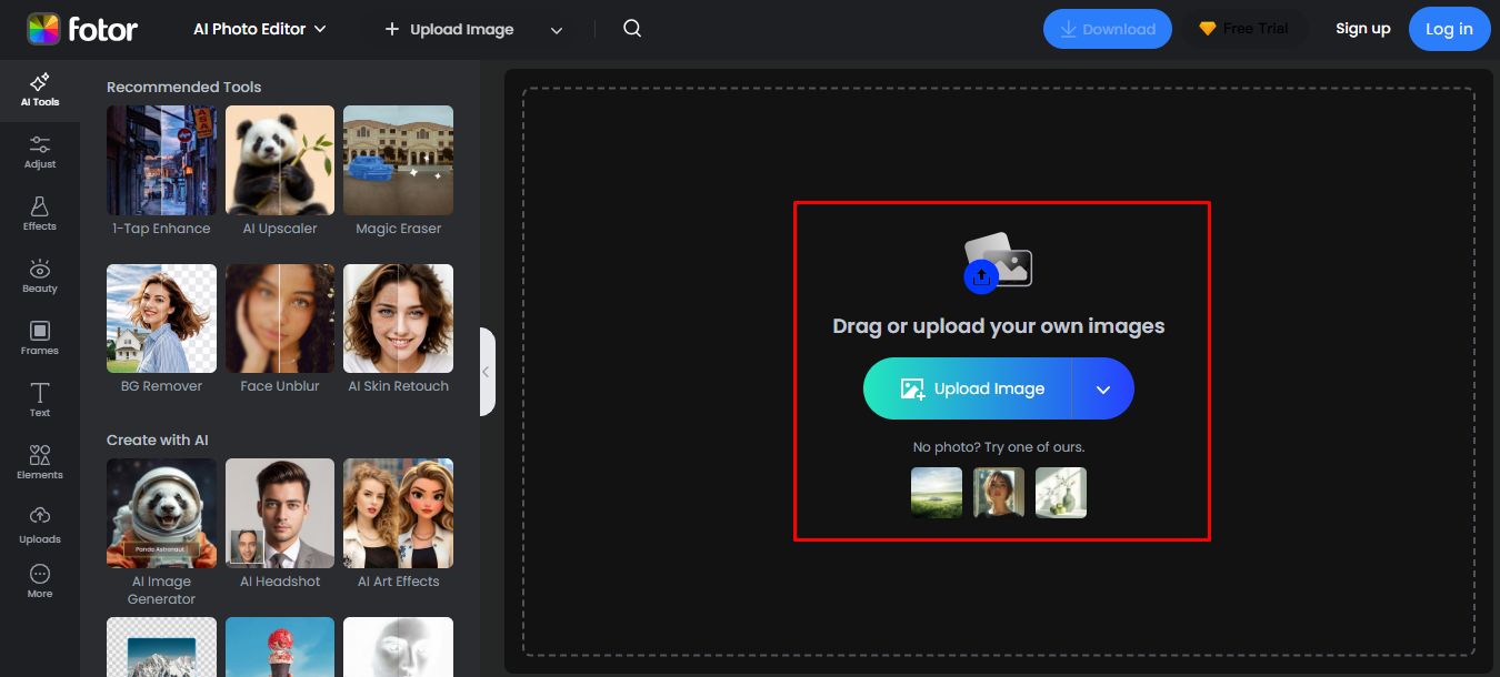 Accessing the editing interface