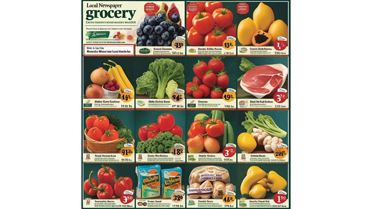 Local newspaper grocery ads
