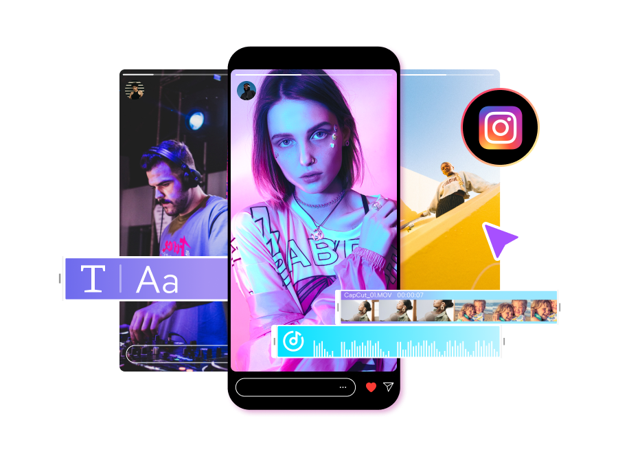 Instagram-videoeditori Reels ja tarinoiden luontiin
