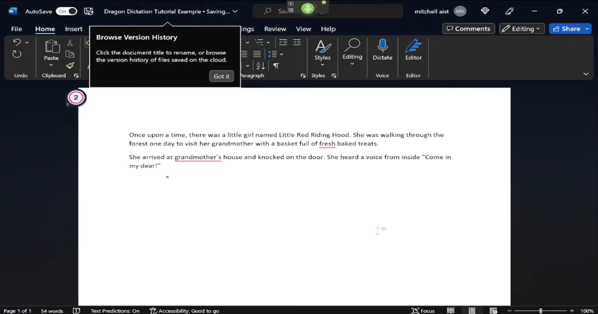 The interface of Dragon by Nuance - an effective Windows speech-to-text software