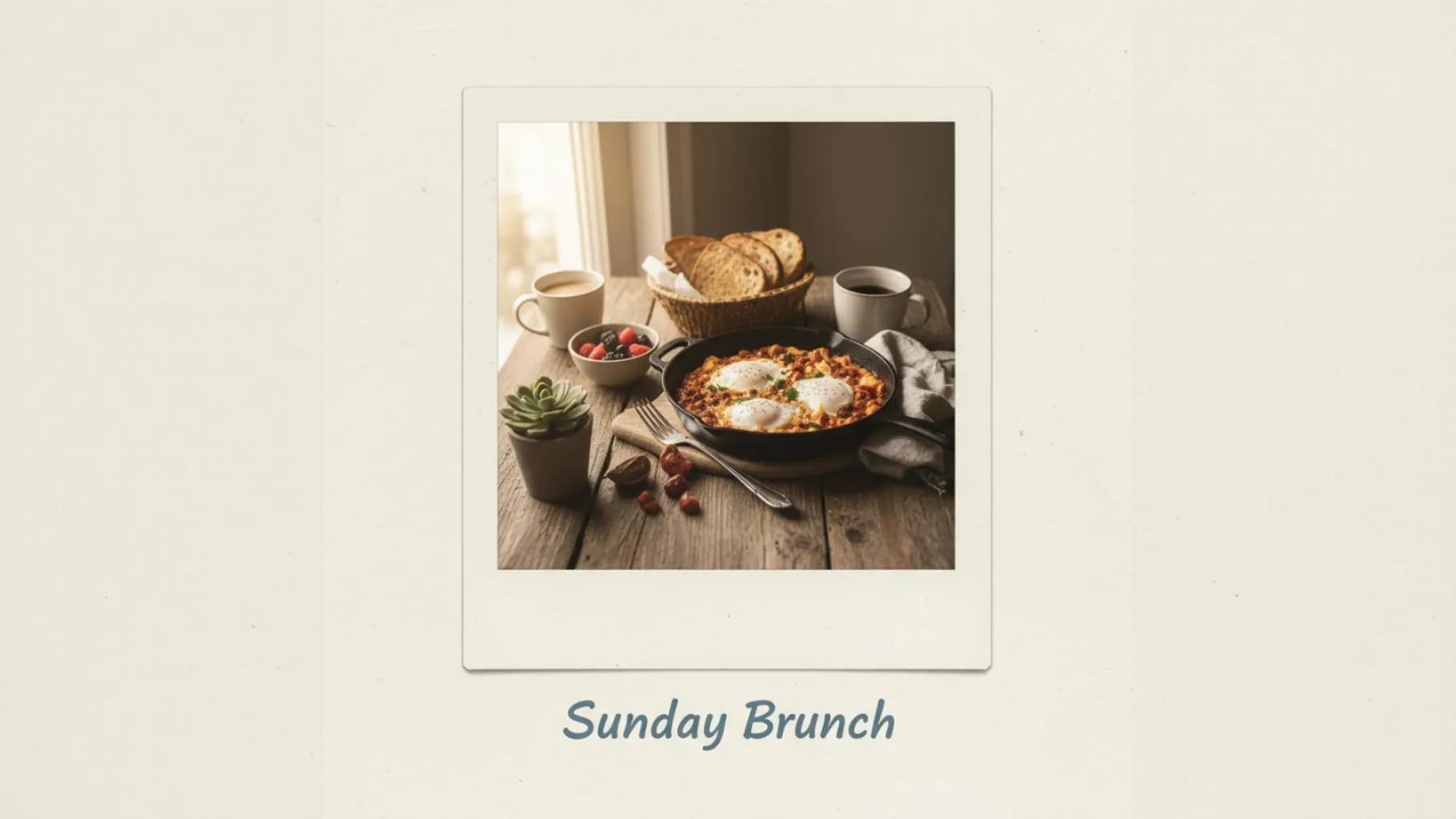 Polaroid food picture
