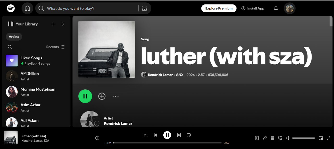 Cover of Luther - lagu yang paling banyak diputar di Spotify minggu ini