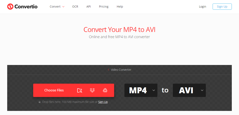 convertio mp4 to avi