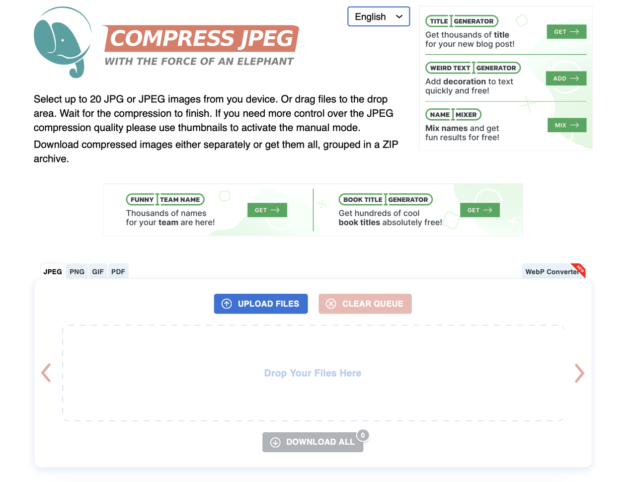 compress jpeg
