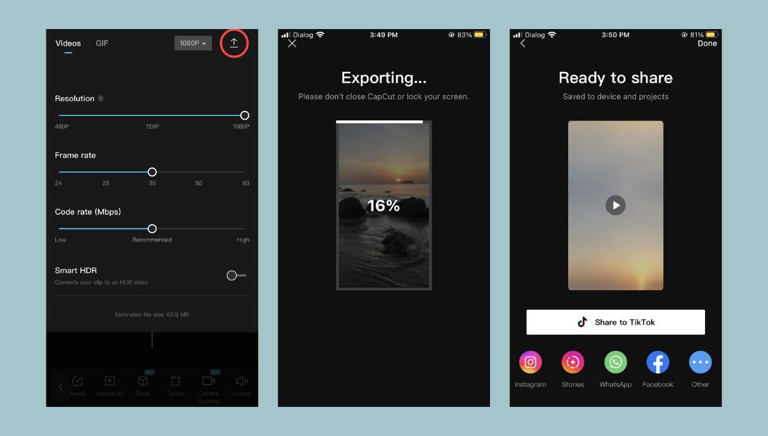 Export and share