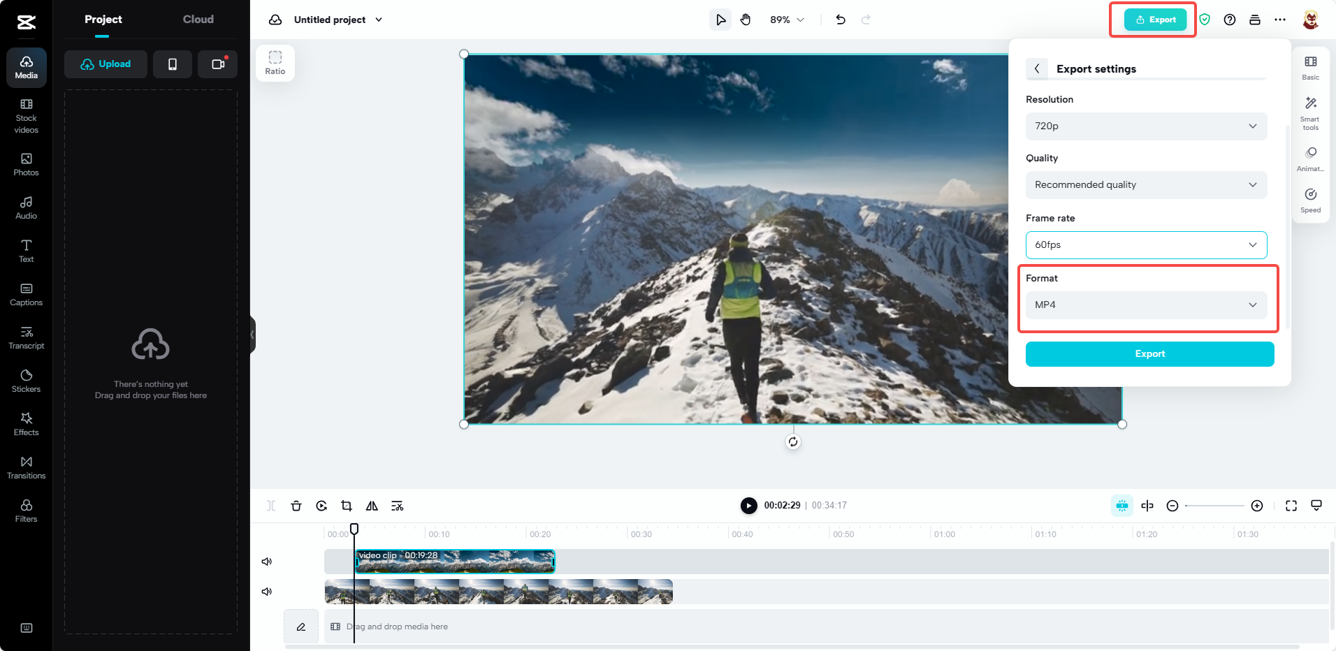 Export your video