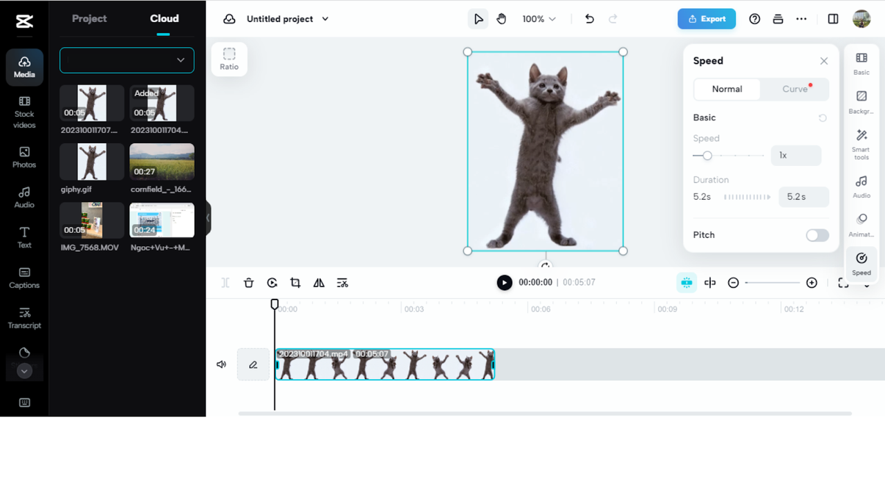 the speed of your GIF file