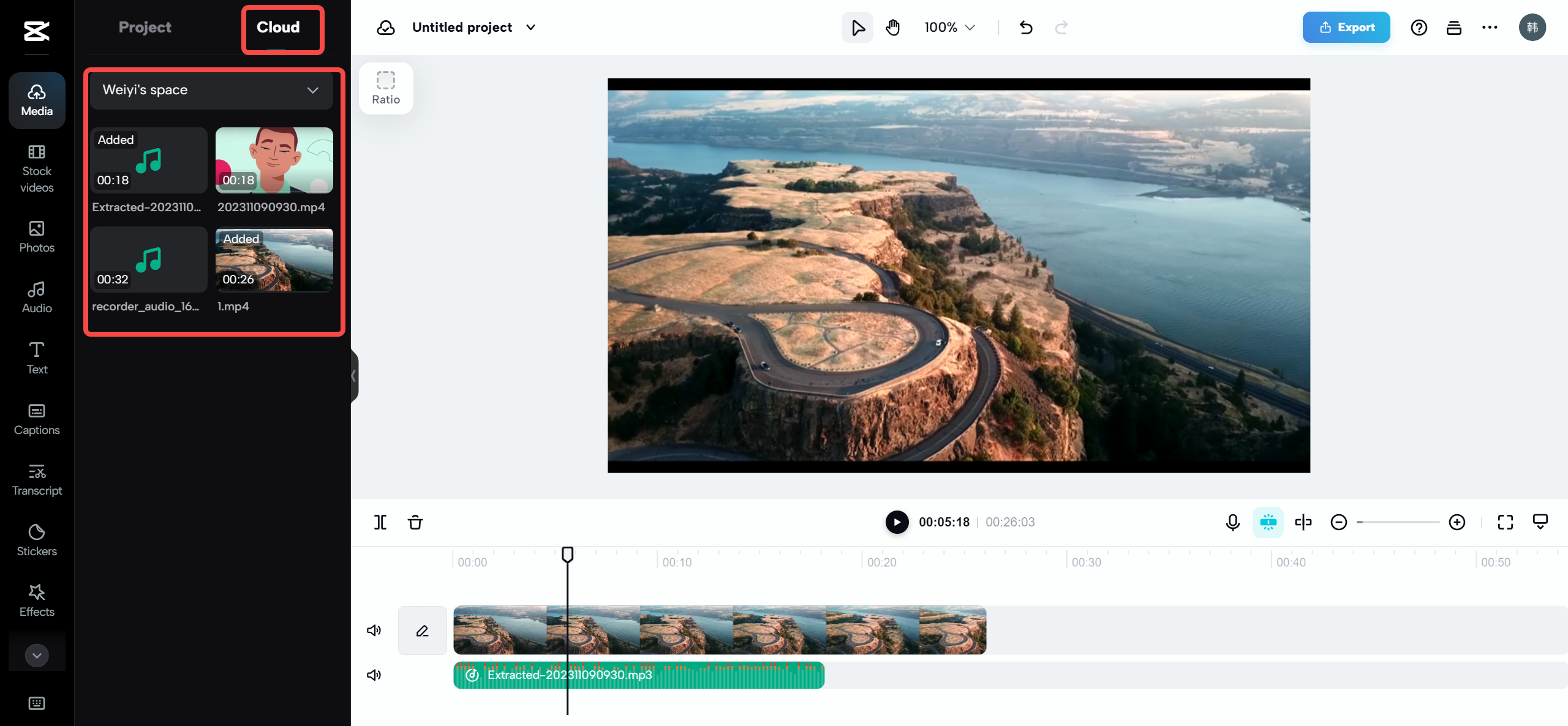 Save your media on CapCut cloud storage