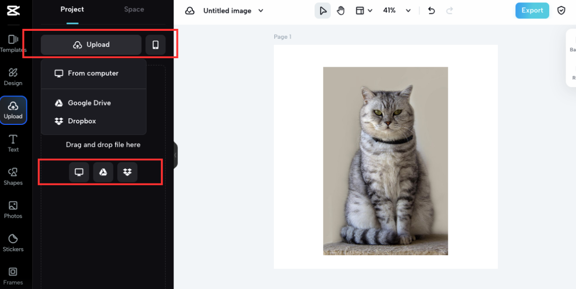 upload your file