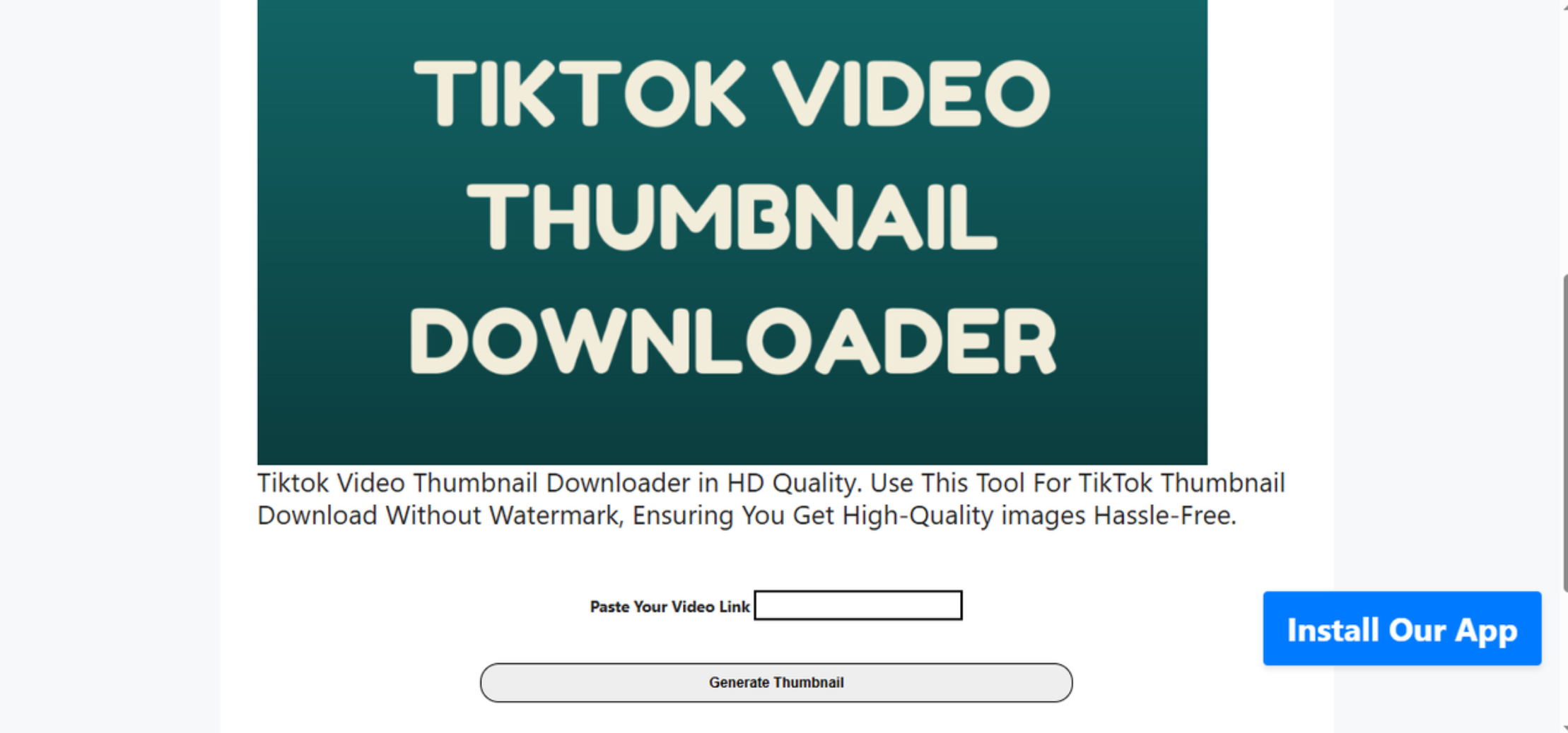 Descargador de miniaturas de TikTok