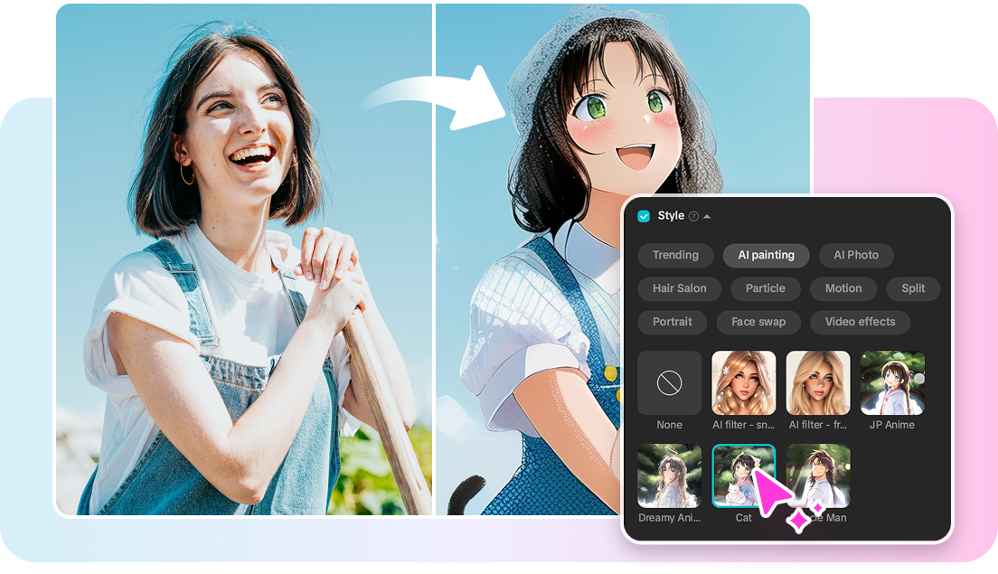 Image transformation using CapCut's AI image to image generator