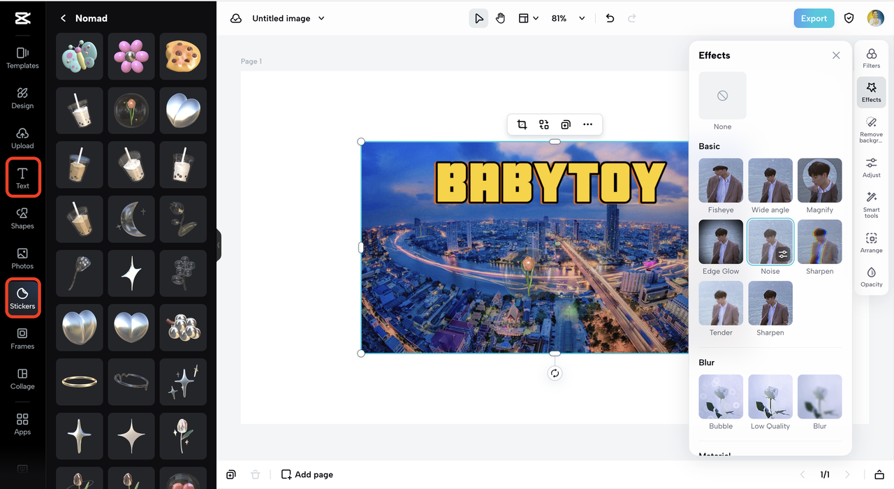 add stickers