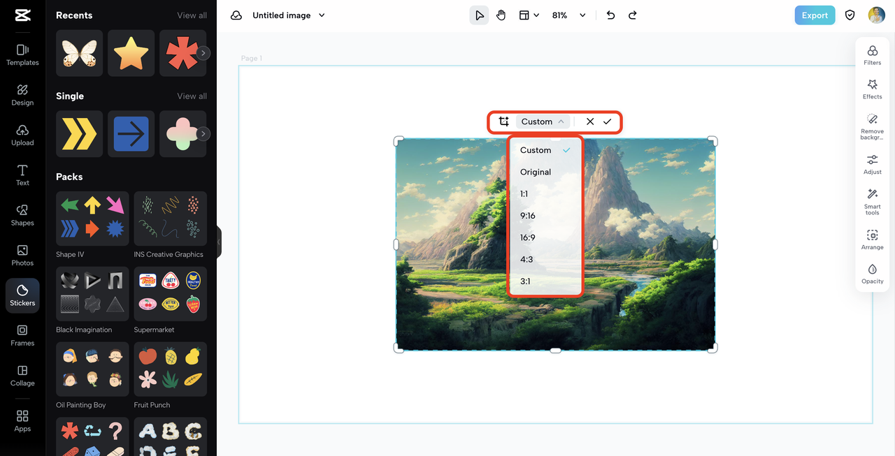 cropping tool