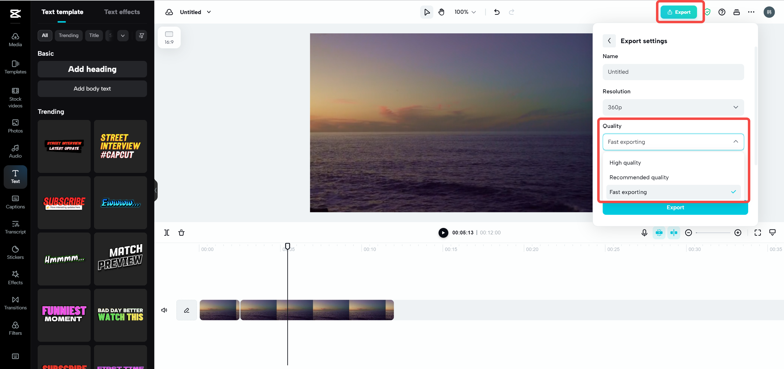 Compress video