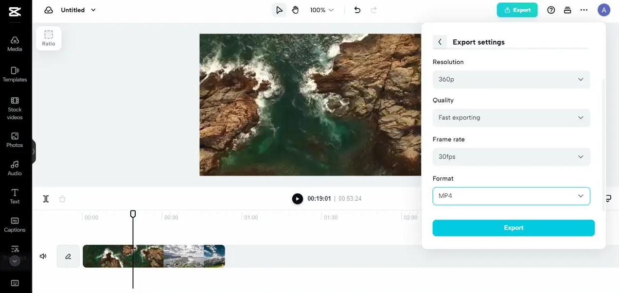 compress and export