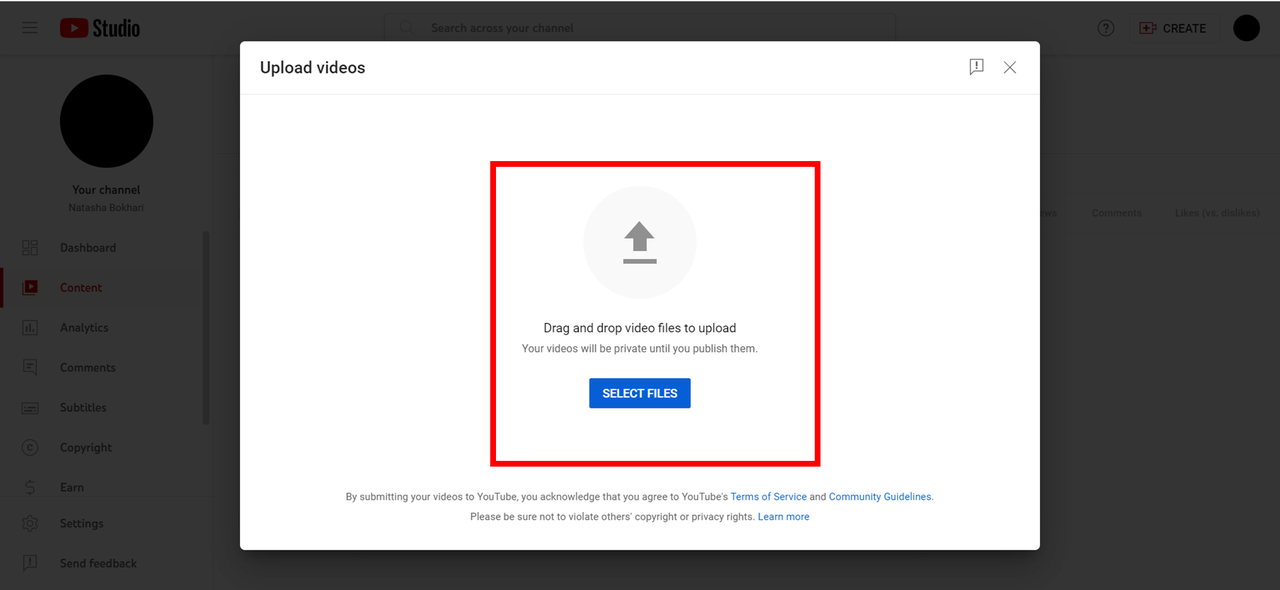 Choose the files from device storage or import internet video