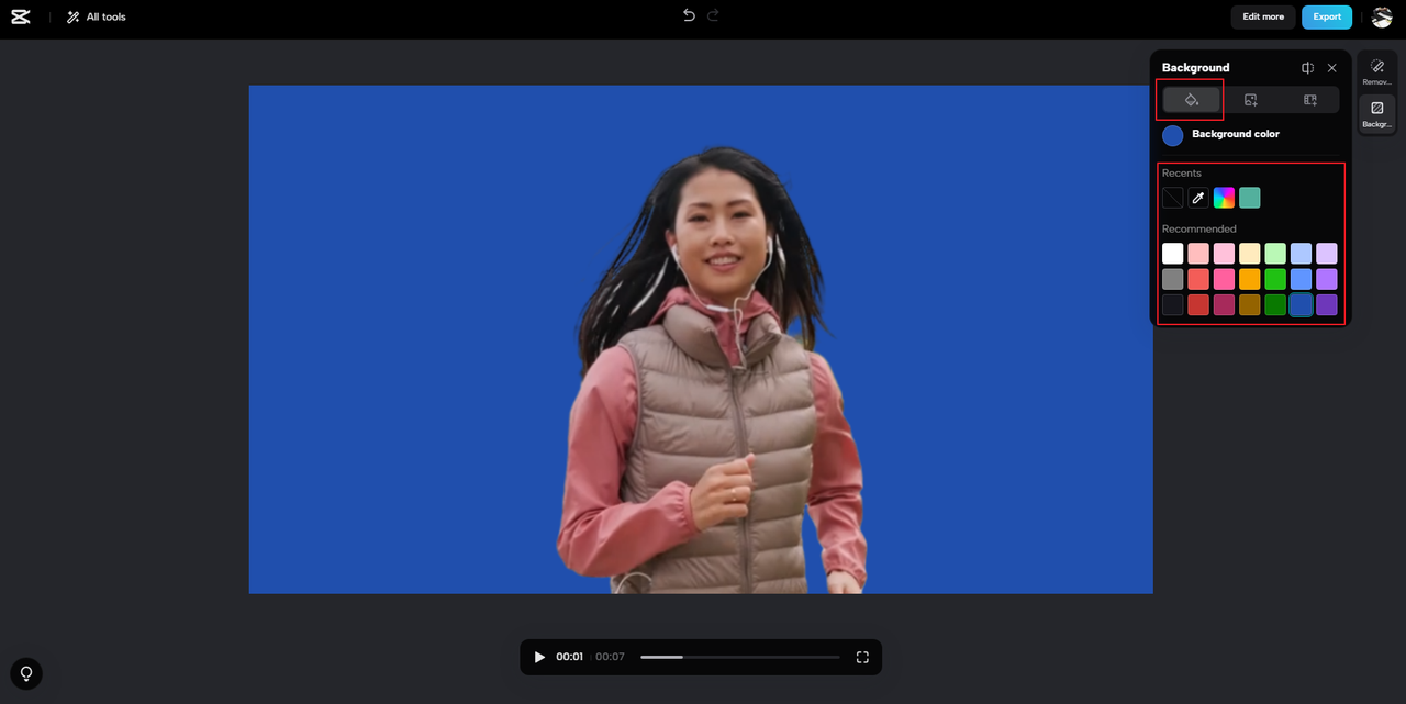 background color