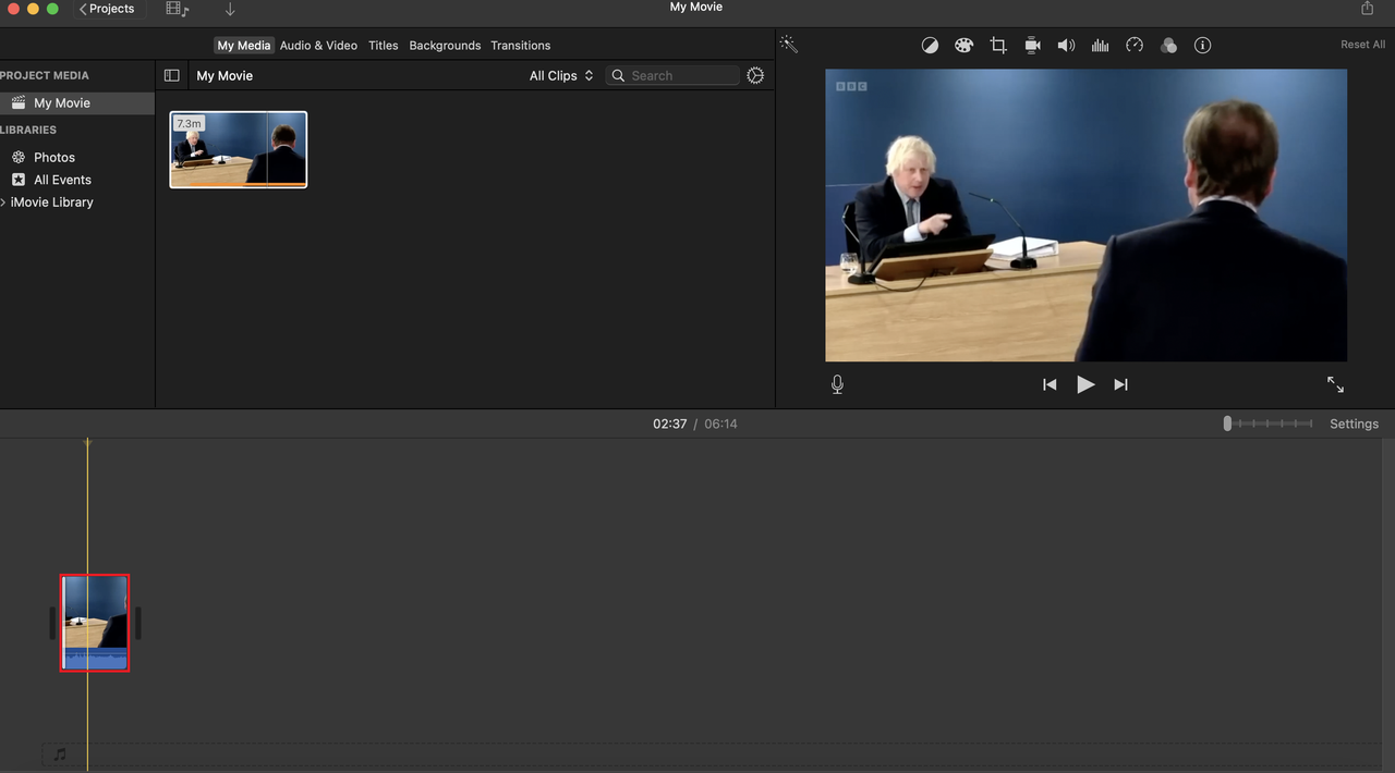 Split and cut your video