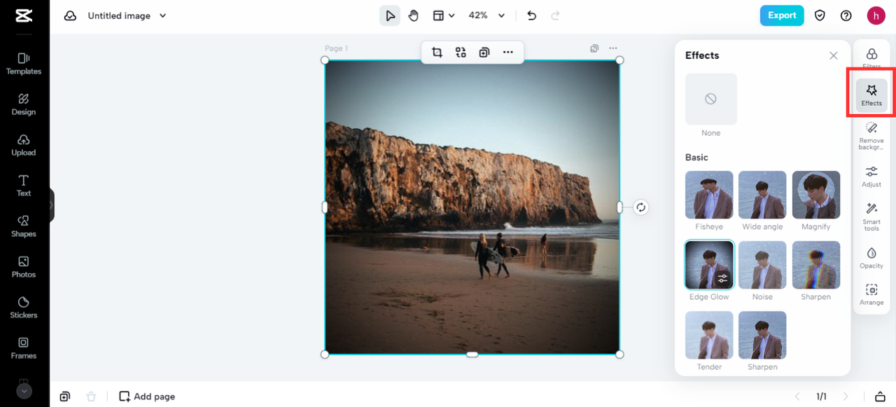 Unique photo effects