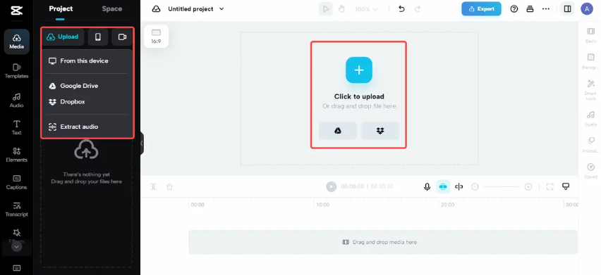 Upload media