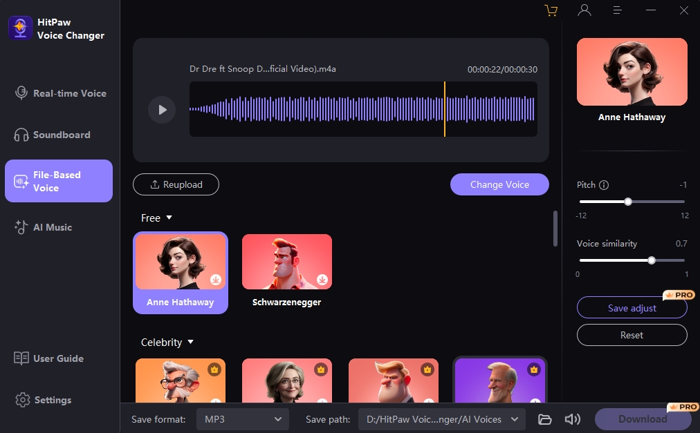 change music pitch using the HitPaw Voice Changer