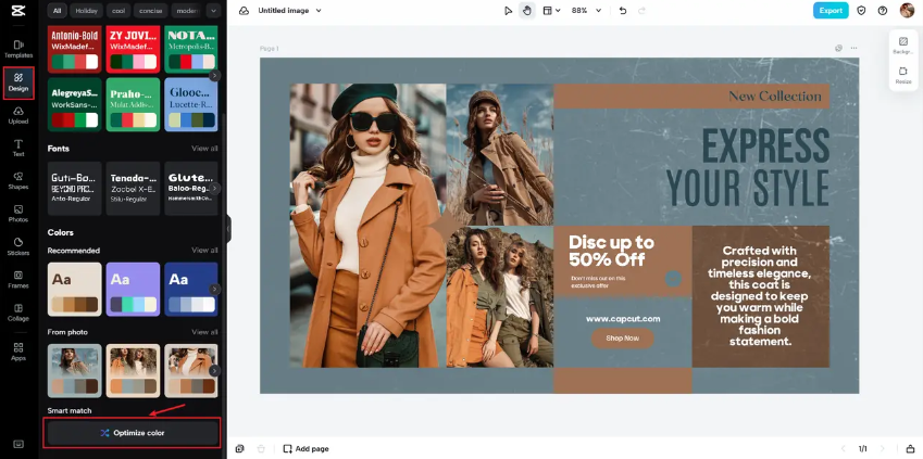 Optimize color