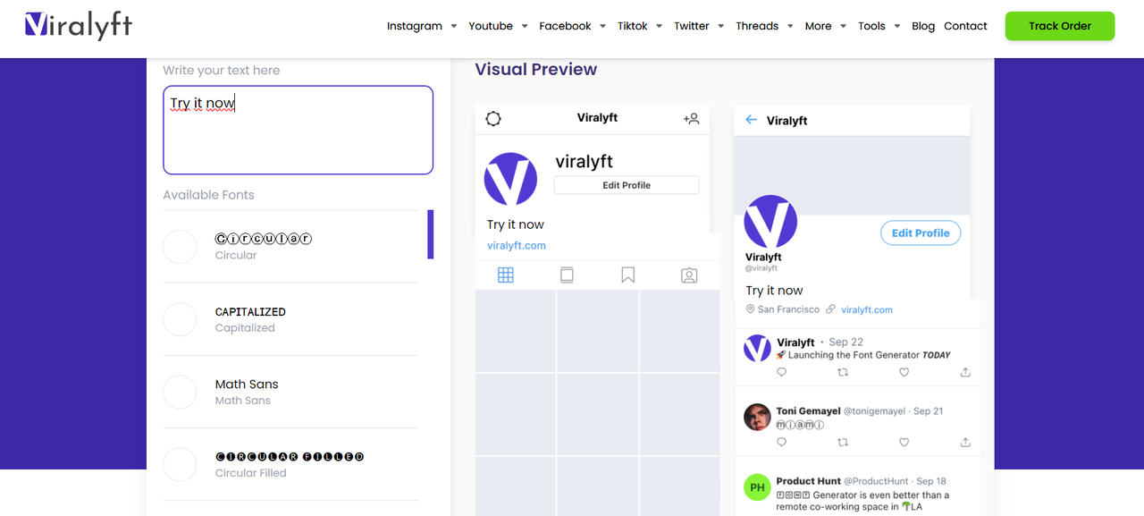 Edit text style with Viralyft