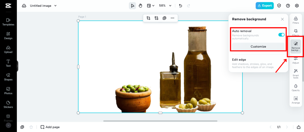 Remove image background