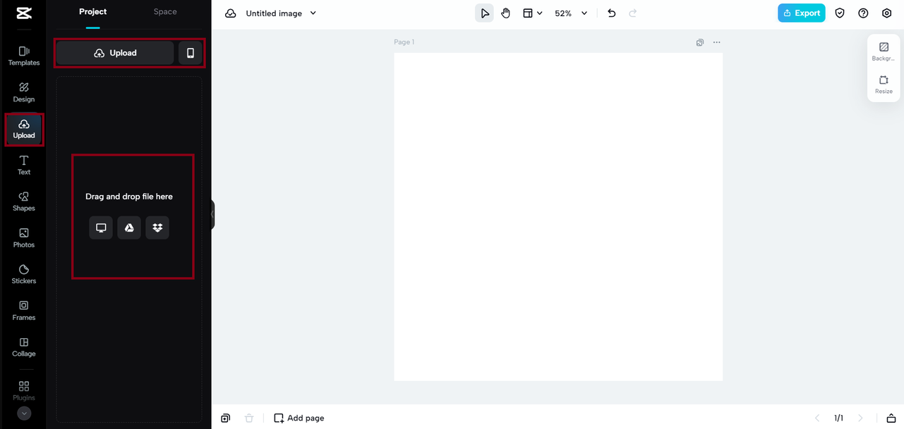 Upload SVG image