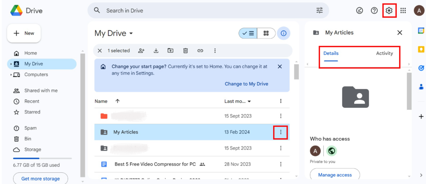 How to access and set up Google Drive web?
