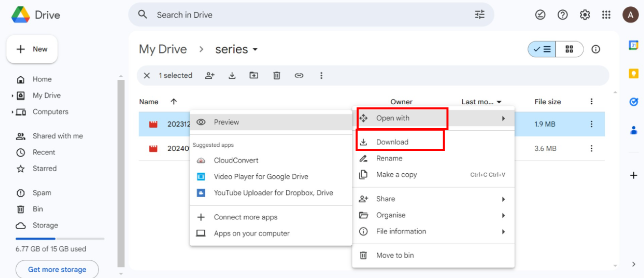 How to store and watch the Google Drive web series?
