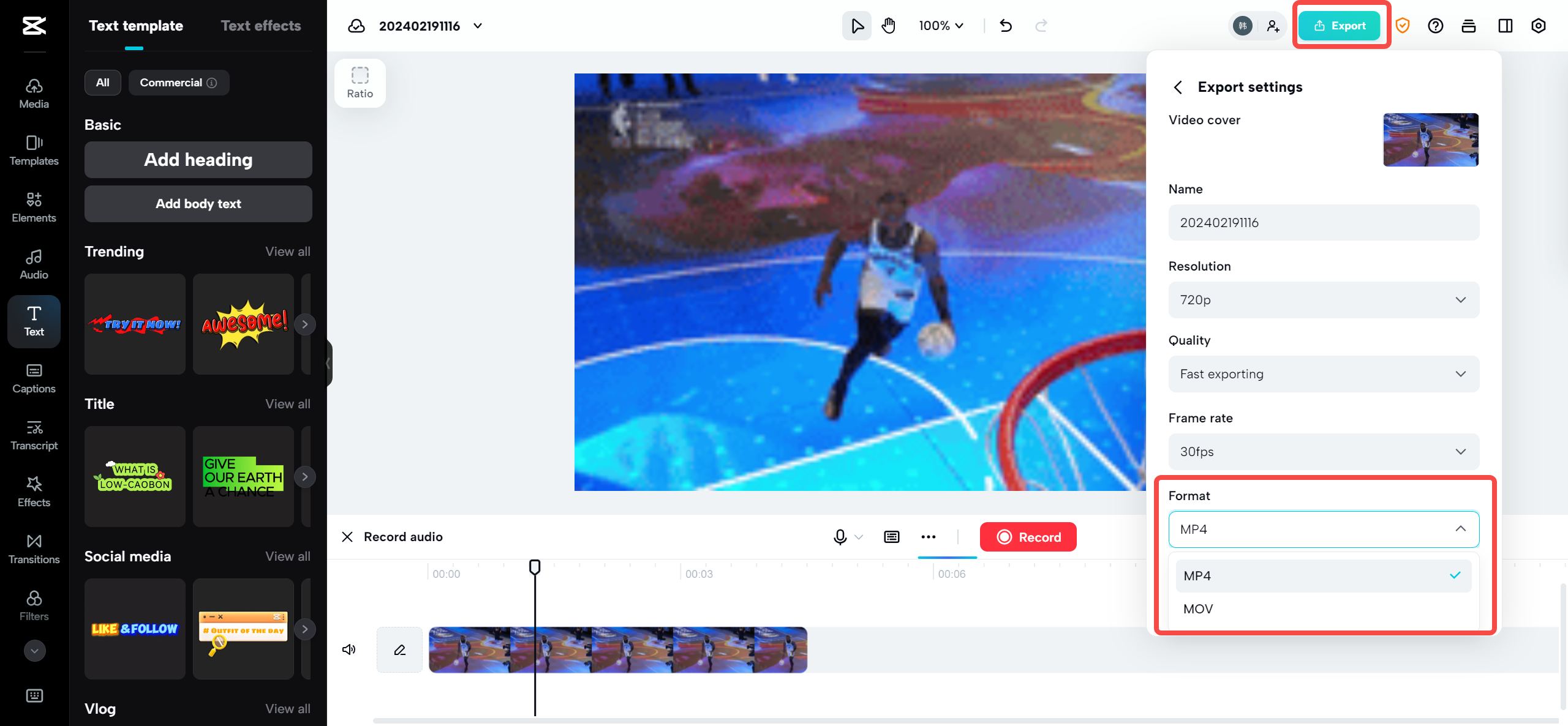 Convert GIFs to MP4