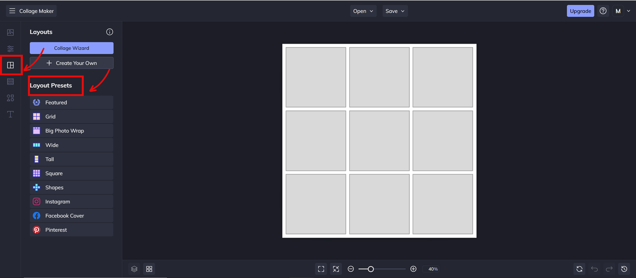 layout presets