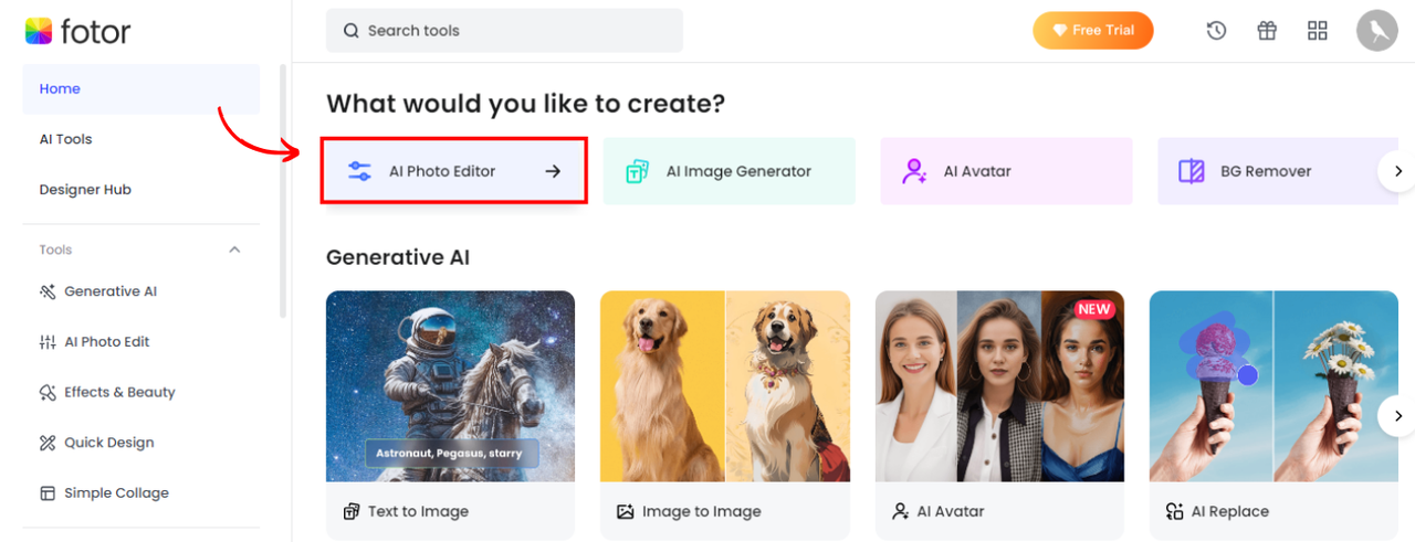 Access photo editor
