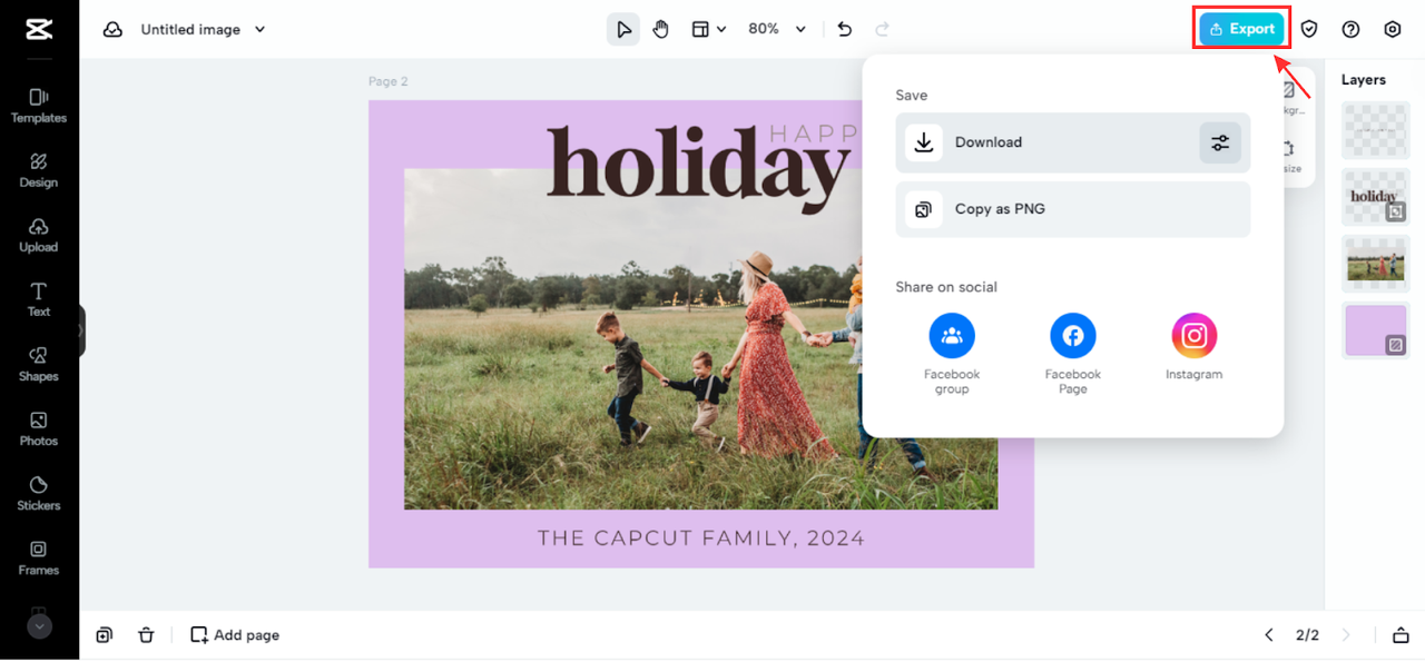 Export your designs