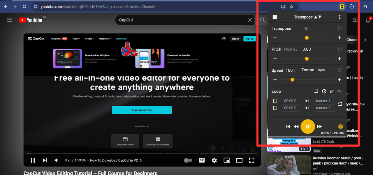 Set up your extension on a video